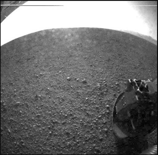 Curiosity's landing site coming into focus.
