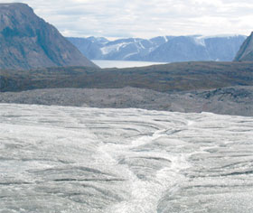 Photo of glacier on Baffin Island