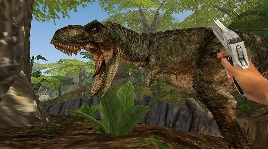 Fighting t-rex still illustration