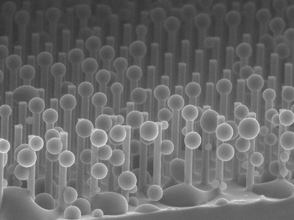 microscopic water droplets condense randomly