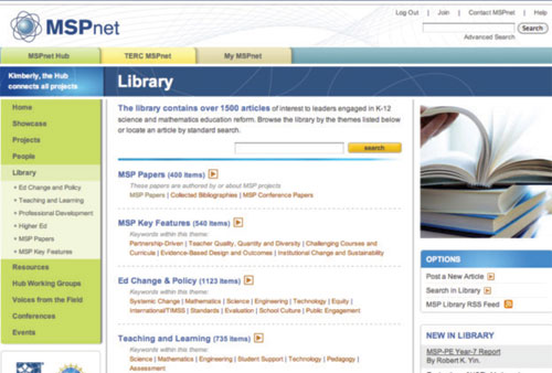 Figure 2. The MSPnet Library.