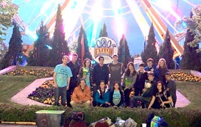Members of University of Denver Society of Physics Students (SPS) at the Elitch’s amusement park
