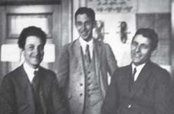 L-R: Oskar Klein, George Uhlenbeck, Samuel Goudsmit