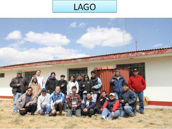 Members of the LAGO collaboration in the Marpacomapocho site in Peru.