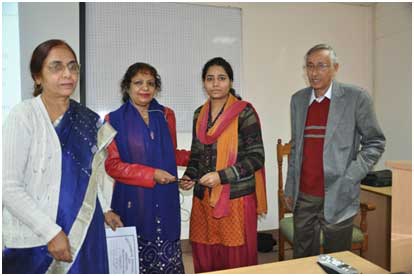 Presentation of award to the best female physics student at Aligarh Muslim University in India