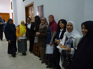 Female researchers with certificates after the course