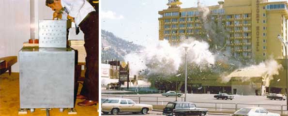 The Harvey’s Casino bomb and the result of its attempted disarmament